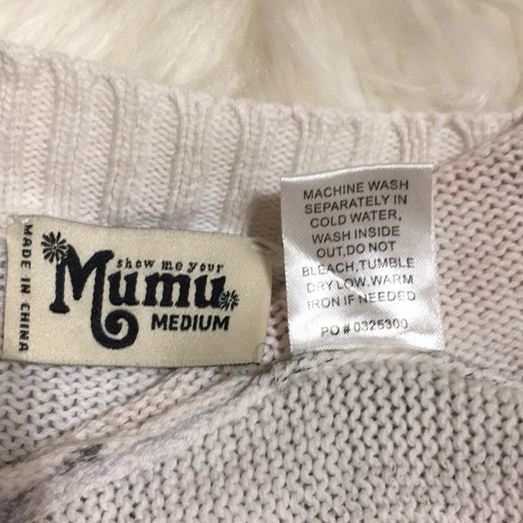 NWOT Show Me Your Mumu Cropped Varsity KnitSweater - Picture 10 of 11
